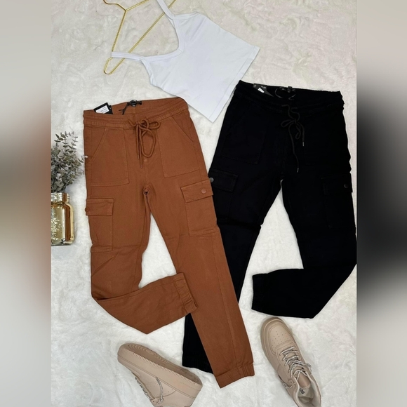 Chocolate Usa Pants - Stylish Black and Brown Women's Cargo Pants